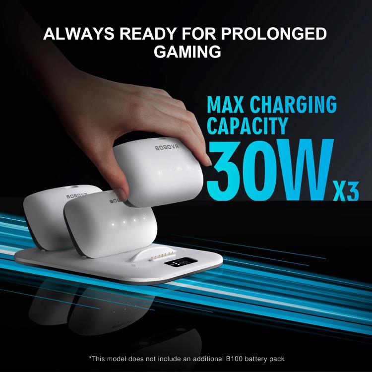 Base di ricarica BD3 per 3 batterie B100 con ricarica rapida 30W