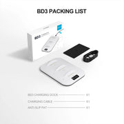 Base di ricarica BOBOVR BD3 per 3 batterie B100, caricabatterie rapido da 30 W, BD3