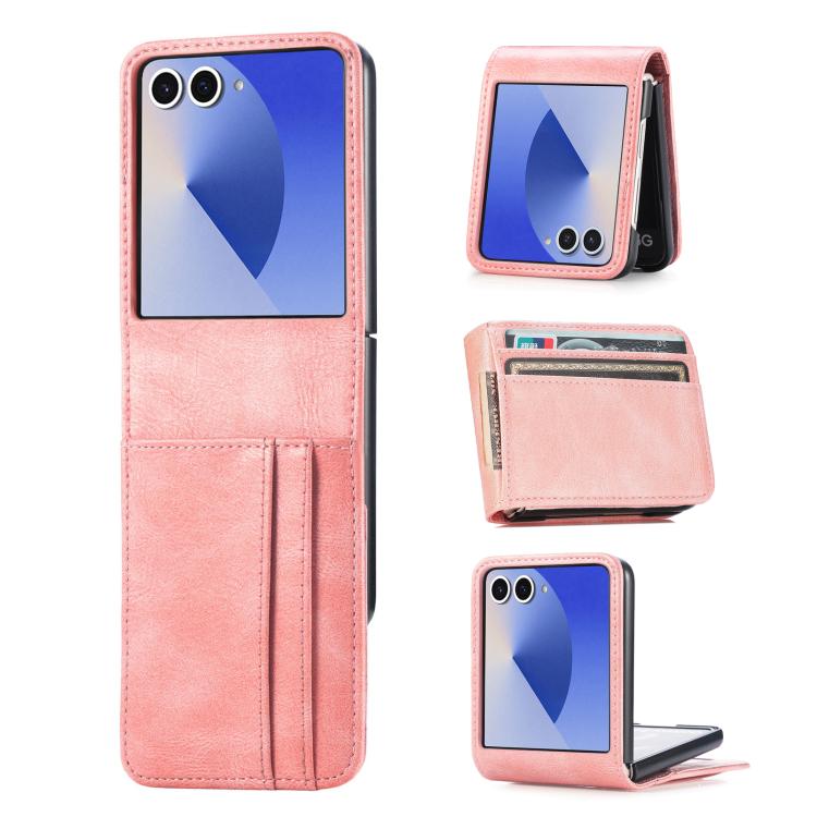 Custodia per telefono in pelle con scomparto verticale per carte a libro., For Galaxy Z Flip8 5G, For Galaxy Z Flip7 5G