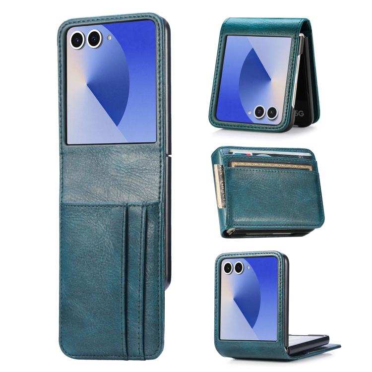 Custodia per telefono in pelle con scomparto verticale per carte a libro., For Galaxy Z Flip8 5G, For Galaxy Z Flip7 5G