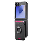 Portafoglio in tessuto twill con anello e custodia magnetica per telefono., For Galaxy Z Flip5 5G