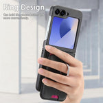 Portafoglio in tessuto twill con anello e custodia magnetica per telefono., For Galaxy Z Flip5 5G