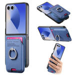 Portafoglio in tessuto twill con anello e custodia magnetica per telefono., For Galaxy Z Flip8 5G, For Galaxy Z Flip7 5G, For Galaxy Z Flip6 5G