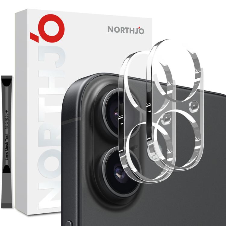 2 pellicole protettive in vetro temperato 3D HD per obiettivo fotocamera NORTHJO, For iPhone 17 Pro Max, For iPhone 17 Pro, For iPhone 17, For iPhone Air