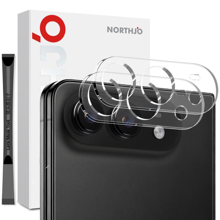 2 pellicole protettive in vetro temperato 3D HD per obiettivo fotocamera NORTHJO, For iPhone 17 Pro Max, For iPhone 17 Pro, For iPhone 17, For iPhone Air