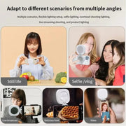 Lampada LED portatile AL80 con luce selfie magnetica