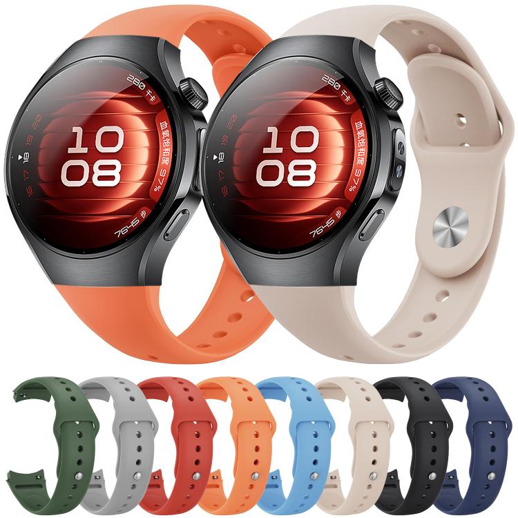 Cinturino per orologio in silicone con fibbia inversa, For Huawei Watch 5 42mm, For Huawei Watch 5 46mm