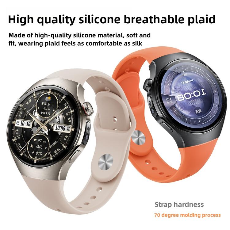 Cinturino per orologio in silicone con fibbia inversa, For Huawei Watch 5 42mm, For Huawei Watch 5 46mm