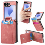 Portafoglio verticale in pelle stile retrò con anello e custodia per telefono., For Galaxy Z Flip8 5G, For Galaxy Z Flip7 5G, For Galaxy Z Flip6 5G, For Galaxy Z Flip5 5G