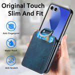 Portafoglio verticale in pelle stile retrò con anello e custodia per telefono., For Galaxy Z Flip8 5G, For Galaxy Z Flip7 5G, For Galaxy Z Flip6 5G, For Galaxy Z Flip5 5G