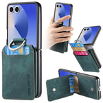 Portafoglio verticale in pelle stile retrò con anello e custodia per telefono., For Galaxy Z Flip8 5G, For Galaxy Z Flip7 5G, For Galaxy Z Flip6 5G, For Galaxy Z Flip5 5G