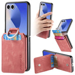 Portafoglio verticale in pelle stile retrò con anello e custodia per telefono., For Galaxy Z Flip8 5G, For Galaxy Z Flip7 5G, For Galaxy Z Flip6 5G, For Galaxy Z Flip5 5G