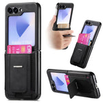 Portafoglio/custodia per telefono in pelle stile retrò pieghevole con elastico di supporto, For Galaxy Z Flip8 5G, For Galaxy Z Flip7 5G, For Galaxy Z Flip6 5G, For Galaxy Z Flip5 5G