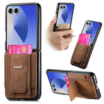 Portafoglio/custodia per telefono in pelle stile retrò pieghevole con elastico di supporto, For Galaxy Z Flip8 5G, For Galaxy Z Flip7 5G, For Galaxy Z Flip6 5G, For Galaxy Z Flip5 5G