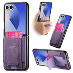 Portafoglio/custodia per telefono in pelle stile retrò pieghevole con elastico di supporto, For Galaxy Z Flip8 5G, For Galaxy Z Flip7 5G, For Galaxy Z Flip6 5G, For Galaxy Z Flip5 5G