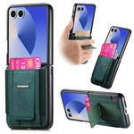 Portafoglio/custodia per telefono in pelle stile retrò pieghevole con elastico di supporto, For Galaxy Z Flip8 5G, For Galaxy Z Flip7 5G, For Galaxy Z Flip6 5G, For Galaxy Z Flip5 5G