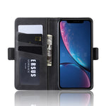 Custodia per cellulare in pelle con supporto a portafoglio per iPhone XR ， con portafoglio, supporto e slot per carte, For iPhone XR