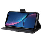 Custodia per cellulare in pelle con supporto a portafoglio per iPhone XR ， con portafoglio, supporto e slot per carte, For iPhone XR