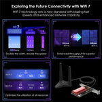 WAVLINK WN685BE3-A Tri-Band BE200 Wireless Adapter Desktop PC WiFi 7 BE8800 Pcie Card