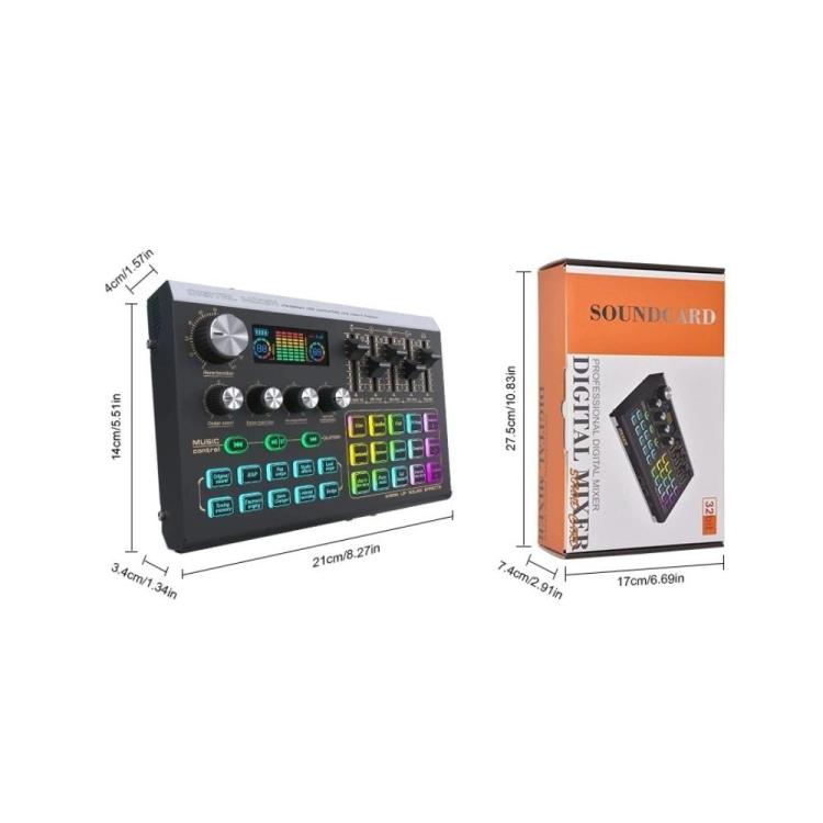 Mixer audio Bluetooth X9 4 canali con alimentazione phantom 48V