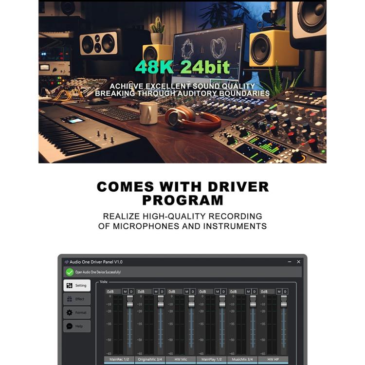 Scheda audio USB 24 bit 2 ingressi 2 uscite Solo3