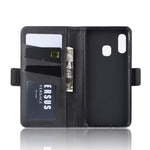 Custodia per cellulare in pelle con supporto a portafoglio per Galaxy A20E ， con portafoglio, supporto e slot per carte, For Galaxy A20E