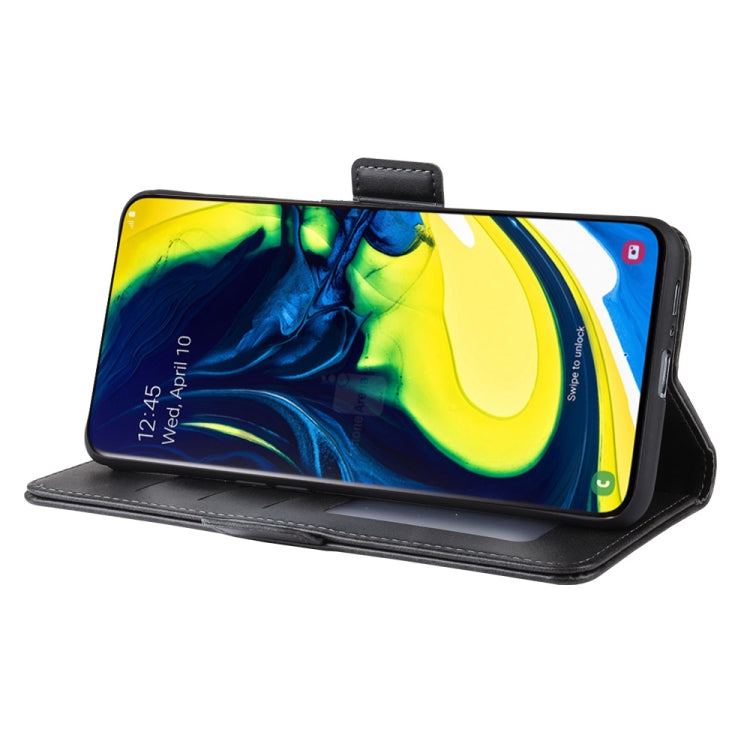 Custodia per cellulare in pelle con supporto a portafoglio per Galaxy A80/A90 ， con portafoglio, supporto e slot per carte, For Galaxy A80