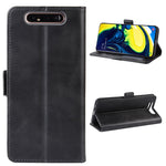 Custodia per cellulare in pelle con supporto a portafoglio per Galaxy A80/A90 ， con portafoglio, supporto e slot per carte, For Galaxy A80