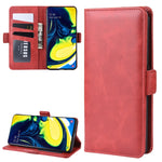 Custodia per cellulare in pelle con supporto a portafoglio per Galaxy A80/A90 ， con portafoglio, supporto e slot per carte, For Galaxy A80
