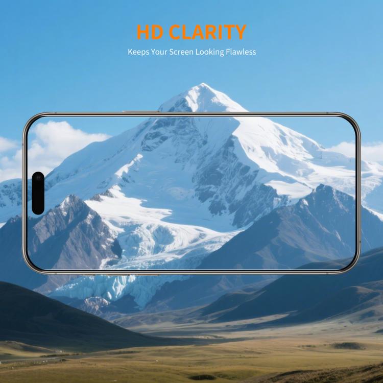 Pellicola in vetro temperato ENKAY con colla addensata, senza bordi bianchi, durezza 9H, bordo ad arco grande, ad alto contenuto di alluminio e silicio., For iPhone 17 Pro Max, For iPhone 17 Pro, For iPhone 17, For iPhone Air