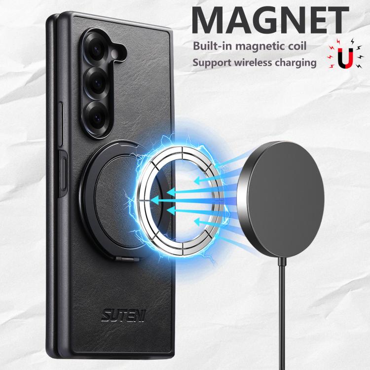 Custodia per telefono Suteni G3 Oil Wax con rotazione a 360° e supporto MagSafe., For Galaxy Z Fold8 Ultra 5G, For Galaxy Z Flip8 5G, For Galaxy Z Fold7 5G, For Galaxy Z Flip7 5G, For Galaxy Z Flip6, For Galaxy Z Fold6, For Galaxy Z Fold5              ...