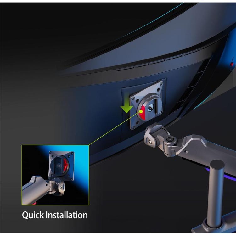 Supporto da scrivania per monitor curvo 32-60 pollici