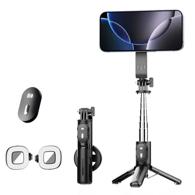 Selfie stick portatile con treppiede e luci LED
