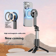 Selfie stick portatile con treppiede e luci LED