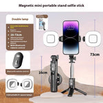 Selfie stick portatile con treppiede e luci LED