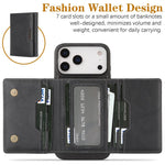 Custodia per telefono in pelle Kalebol con chiusura magnetica MagSafe a tre ante., For iPhone 17 Pro Max, For iPhone 17 Pro, For iPhone 17, For iPhone 17 Air