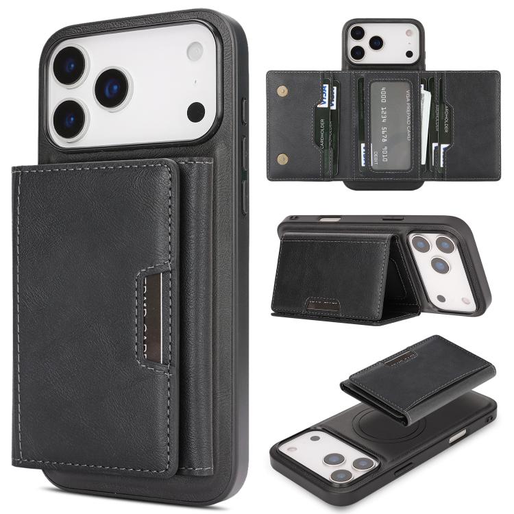 Custodia per telefono in pelle Kalebol con chiusura magnetica MagSafe a tre ante., For iPhone 17 Pro Max, For iPhone 17 Pro, For iPhone 17, For iPhone 17 Air