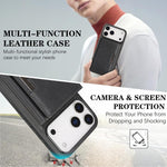 Custodia per telefono in pelle Kalebol con chiusura magnetica MagSafe a tre ante., For iPhone 17 Pro Max, For iPhone 17 Pro, For iPhone 17, For iPhone 17 Air