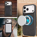 Custodia per telefono in pelle Kalebol con chiusura magnetica MagSafe a tre ante., For iPhone 17 Pro Max, For iPhone 17 Pro, For iPhone 17, For iPhone 17 Air