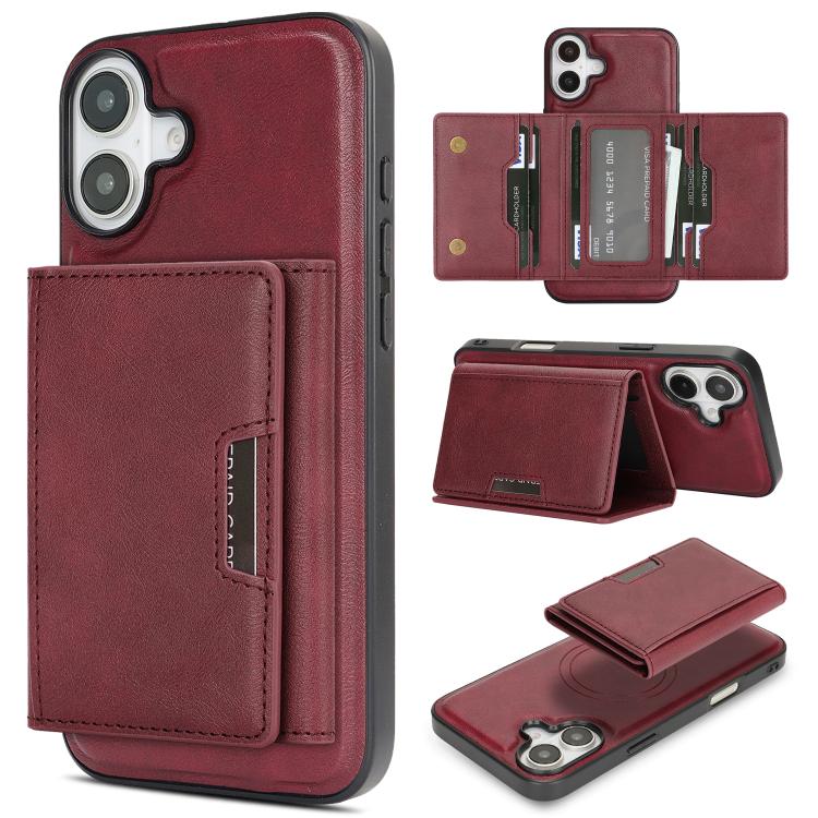 Custodia per telefono in pelle Kalebol con chiusura magnetica MagSafe a tre ante., For iPhone 17 Pro Max, For iPhone 17 Pro, For iPhone 17, For iPhone 17 Air