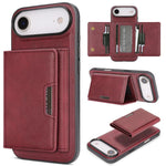 Custodia per telefono in pelle Kalebol con chiusura magnetica MagSafe a tre ante., For iPhone 17 Pro Max, For iPhone 17 Pro, For iPhone 17, For iPhone 17 Air