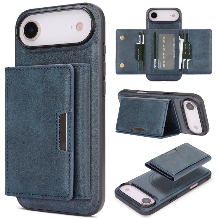 Custodia per telefono in pelle Kalebol con chiusura magnetica MagSafe a tre ante., For iPhone 17 Pro Max, For iPhone 17 Pro, For iPhone 17, For iPhone 17 Air