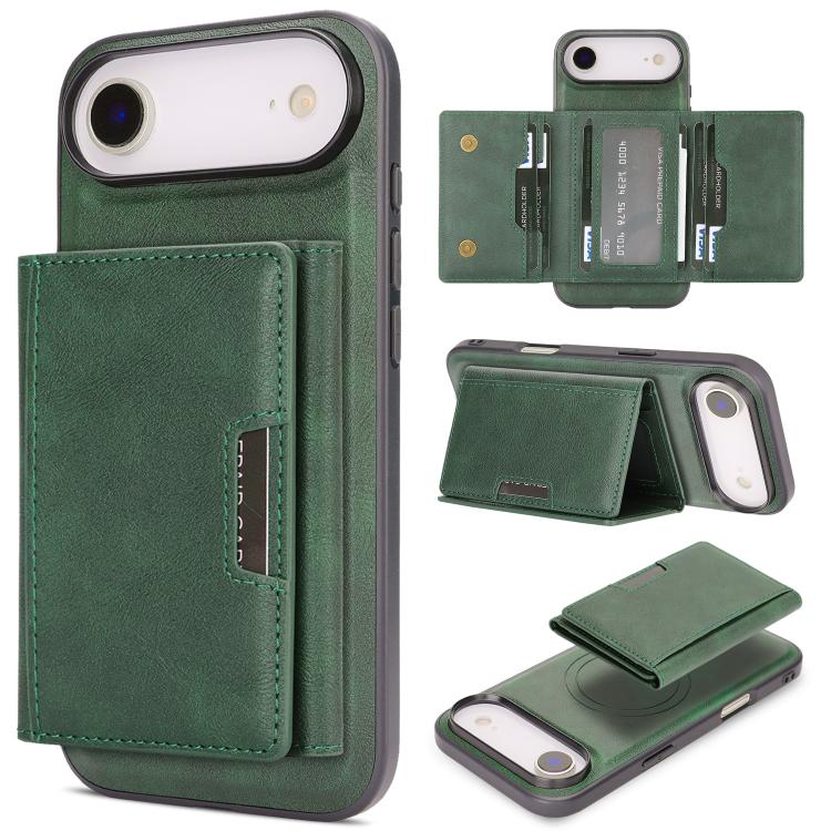 Custodia per telefono in pelle Kalebol con chiusura magnetica MagSafe a tre ante., For iPhone 17 Pro Max, For iPhone 17 Pro, For iPhone 17, For iPhone 17 Air