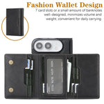 Custodia per telefono in pelle Kalebol con chiusura magnetica MagSafe a tre ante., For iPhone Fold, For iPhone 18 Pro, For iPhone 18 Pro Max, For iPhone 17e / 16e