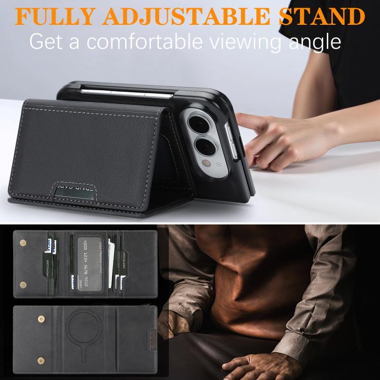 Custodia per telefono in pelle Kalebol con chiusura magnetica MagSafe a tre ante., For iPhone Fold, For iPhone 18 Pro, For iPhone 18 Pro Max, For iPhone 17e / 16e