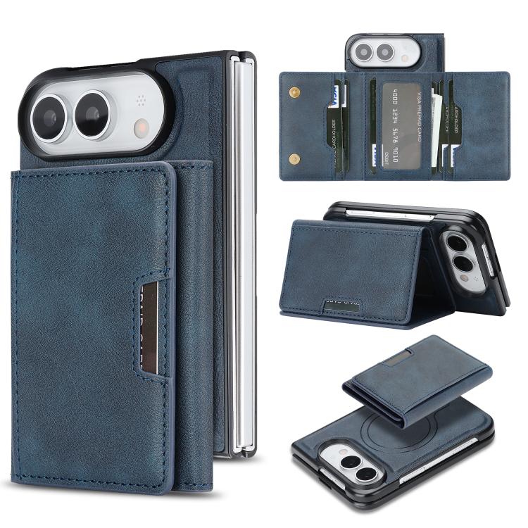 Custodia per telefono in pelle Kalebol con chiusura magnetica MagSafe a tre ante., For iPhone Fold, For iPhone 18 Pro, For iPhone 18 Pro Max, For iPhone 17e / 16e