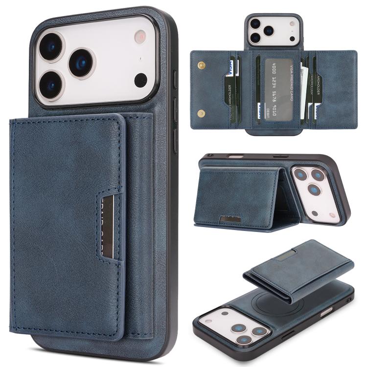 Custodia per telefono in pelle Kalebol con chiusura magnetica MagSafe a tre ante., For iPhone Fold, For iPhone 18 Pro, For iPhone 18 Pro Max, For iPhone 17e / 16e