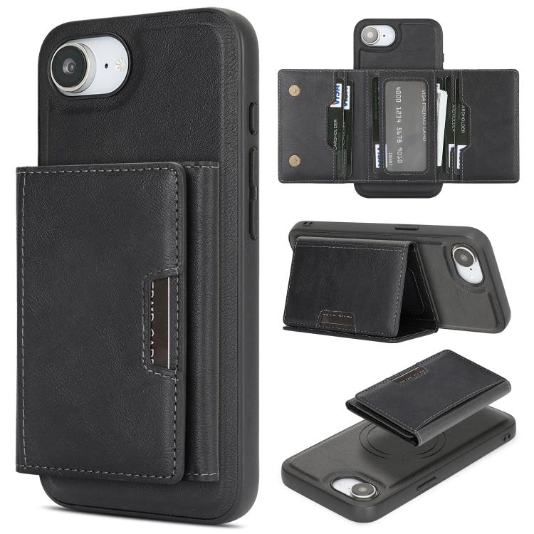 Custodia per telefono in pelle Kalebol con chiusura magnetica MagSafe a tre ante., For iPhone Fold, For iPhone 18 Pro, For iPhone 18 Pro Max, For iPhone 17e / 16e