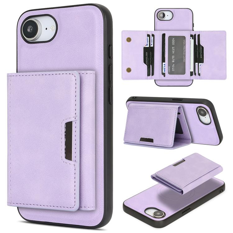 Custodia per telefono in pelle Kalebol con chiusura magnetica MagSafe a tre ante., For iPhone Fold, For iPhone 18 Pro, For iPhone 18 Pro Max, For iPhone 17e / 16e