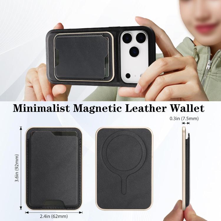 Custodia magnetica in pelle con porta carte per iPhone 17